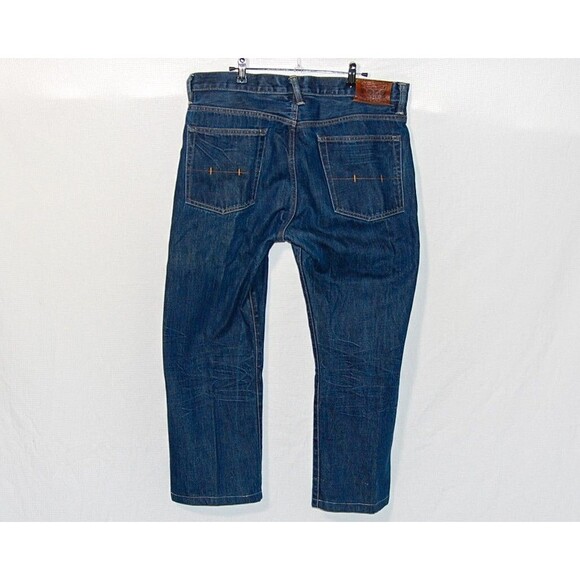 Polo Ralph Lauren Jeans Vintage 67 Loose Fit Dark Wash Denim Men’s Jeans 36W 26L - Picture 2 of 5